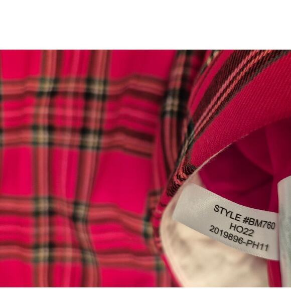 J. Crew Kate, Sz. 10 Red Plaid Wool Blend Straight leg Pants - Picture 6 of 8